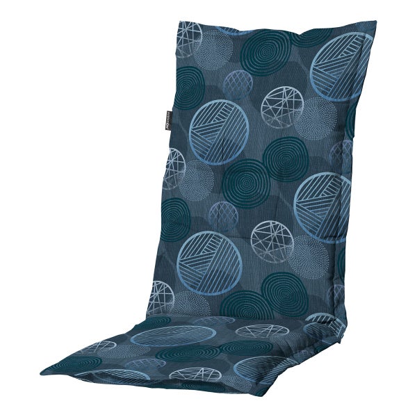 Hochlehnerauflage Circle blau - Ca. 123x50 cm - 4er-Set