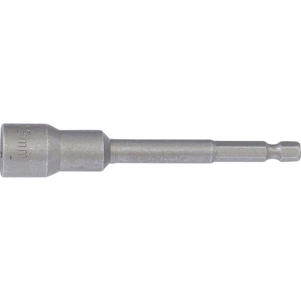 BGS Steckschlüssel-Einsatz Sechskant extra lang für Bohrmaschinen Antrieb Außensechskant 6,3 mm (1/4) SW 13 mm - 2769