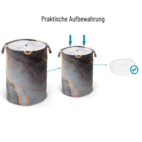 Wäschekorb Marmor Abstrakt