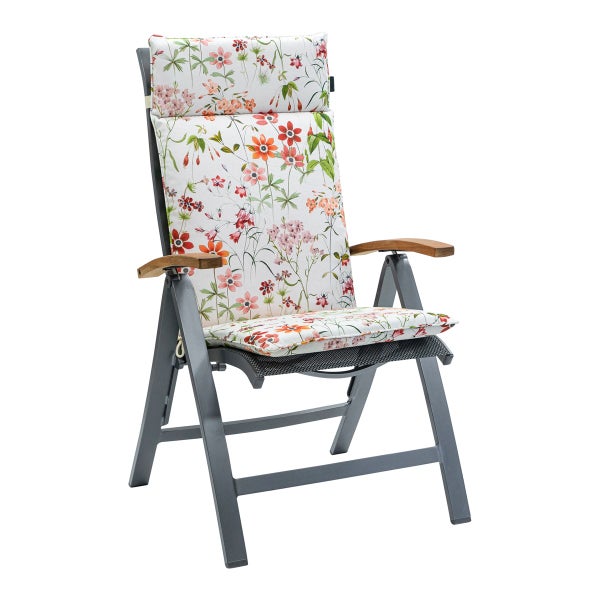 Hochlehnerauflage Milly natur - Ca. 120x50 cm - 4er-Set