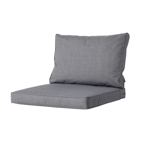 Lounge-Rückenkissen Oxford grau - Ca. 40x60 cm - 2er-Set