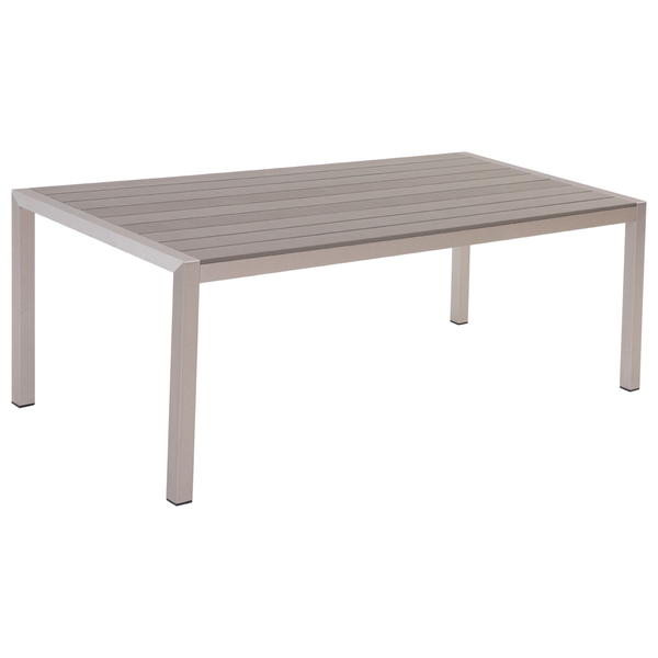 Gartentisch VERNIO 180 cm 90 cm Metall Grau