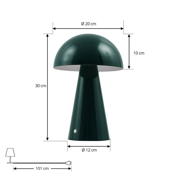 Lindby LED Tischlampe Nevijo ( Touchdimmer)mit USB Anschluss dimmbar (Modern) in Grün aus Metall (1 flammig, ) - Tischleuchte Schreibtischlampe Nachttischlampe Touch Lampe Wohnzimmerleuchte