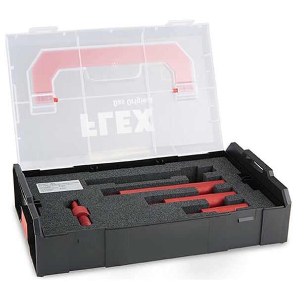 FLEX L-Boxx Werkzeugkoffer mit Schaumstoffeinlage und Zubehörteilen