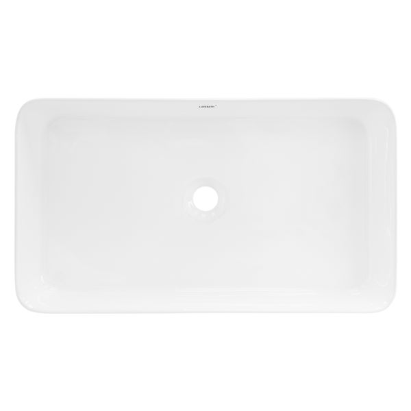 ML-Design Waschbecken aus Keramik in Weiß 68x38x12 cm Eckig inkl. Ablaufgarnitur, Moderne Aufsatzwaschbecken, Design Waschtisch Aufsatz-Waschschale Waschplatz Handwaschbecken, für Badezimmer/Gäste-WC