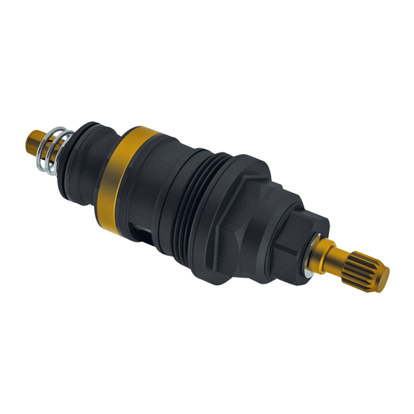 Armaturenoberteil aus Kunststoff und Messing mit Feder