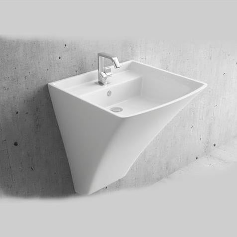 Monoblock Waschbecken 495x500 mm aus Hochwertigem Sanitör Keramik
