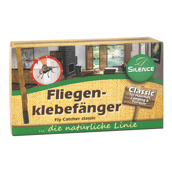 Klassischer Fliegenklebefänger mit Naturleim – Effektive Fliegenbekämpfung ohne Gift | Silence Classic