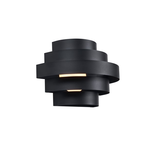 Schwarze Wandleuchte mit abstraktem Design für den Innenbereich