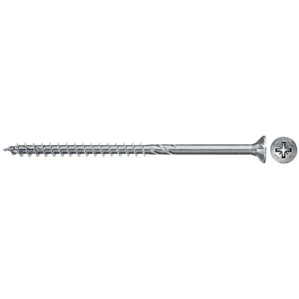 Fischer 50x Power-Fast II FPF II CZP 5 x 60  mm BC enkkopf mit Kreuzschlitz PZ2 Teilgewinde galvanisch verzinkt blau passiviert - 670423