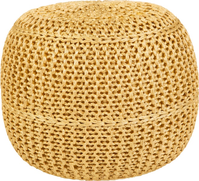 Pouf Hocker schimmernde Textur Grau Rund Ø 43 cm