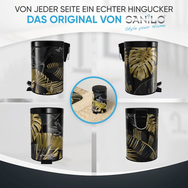 Sanilo Kosmetikeimer 3L mit Absenkautomatik Golden Leaves