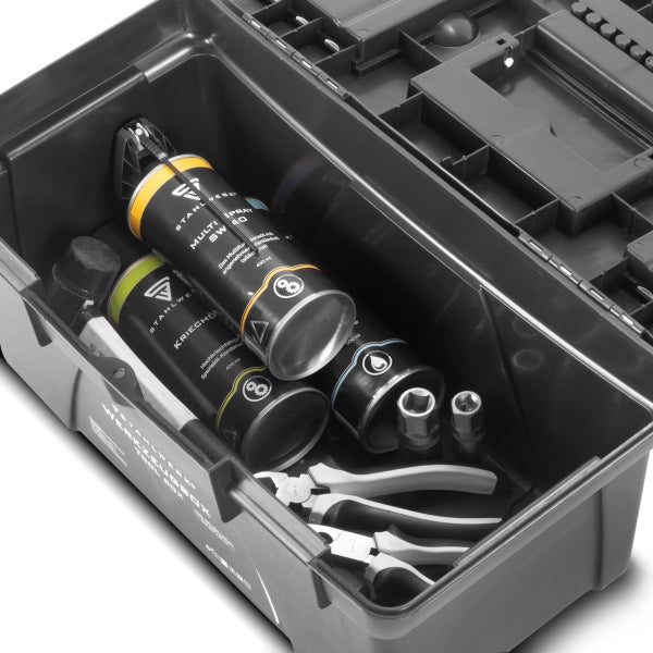 STAHLWERK Toolbox Set mit 5 leeren Werkzeugkisten Modul-System Werkzeugkasten