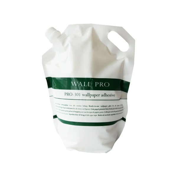 Wall Pro PRO-301 Tapetenkleister gebrauchsfertig im Standbeutel mit Handgriff und Schraubverschluss