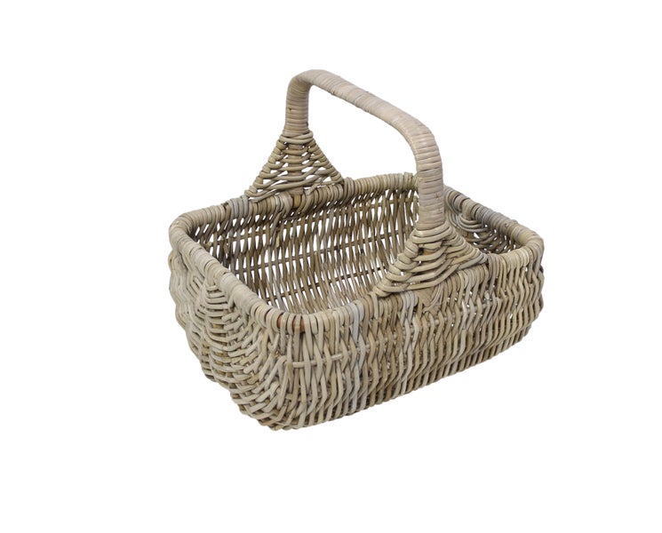 FRANK FLECHTWAREN | Einkaufskorb Rattan, 40 x 30 x 20 cm, GH 40 cm, RATTAN