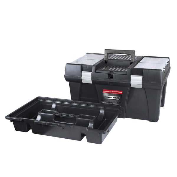 PROREGAL Werkzeugkoffer Light S | HxBxT 20x41,5x22,6cm | Polypropylen | Schwarz
