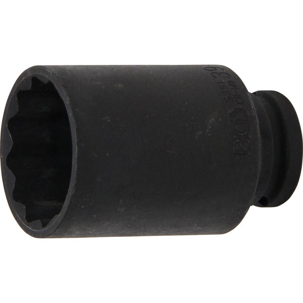 BGS Kraft-Steckschlüssel-Einsatz Zwölfkant Antrieb Innenvierkant 12,5 mm (1/2) SW 39 mm - 5351