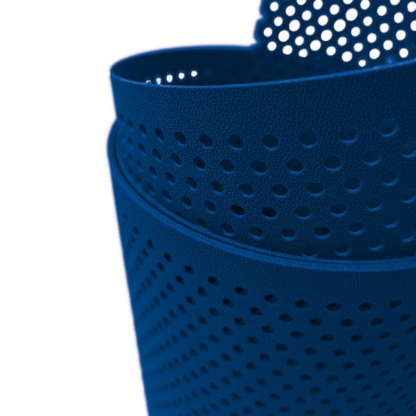 Nahaufnahme einer perforierten Drainagematte