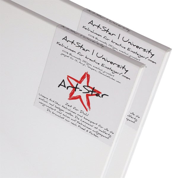 Leinwand  University 2er Set 70x70 cm (LxB) vorgrundiert, malfertig bespannt weiß