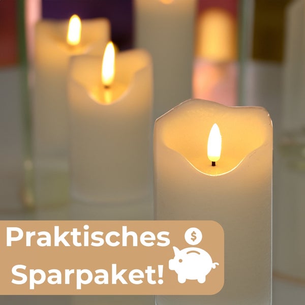 Mehrere LED-Kerzen als praktisches Sparpaket