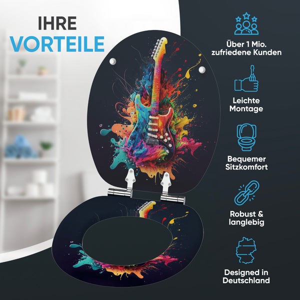WC-Sitz mit Absenkautomatik Guitar