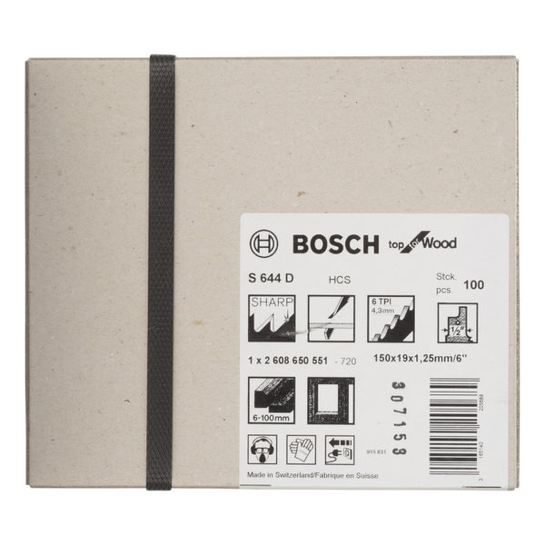 Bosch 100x Säbelsägeblatt S 644 D Top for Wood - 2608650551