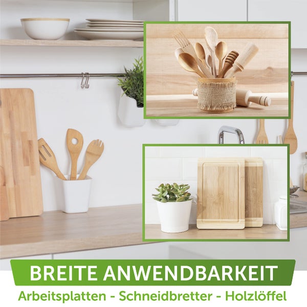 Nordicare [500ml] Arbeitplattenöl lebensmittelecht für Küchenarbeitsplatte I Arbeitsplatten Öl zum Holzschutz in der Küche I Arbeitsplatte Holzöl