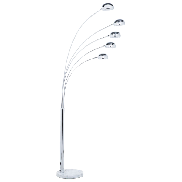 Stehlampe FLINDERS verstellbar Metall Silber