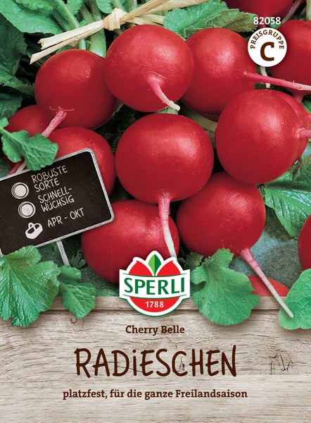 Samenpaket Radieschen Sorte Cherry Belle von Sperli für die Freilandsaison