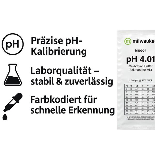 Milwaukee pH 4,01 Kalibrierpufferlösung