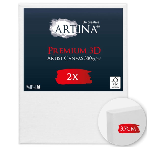 Artina Premium 3D Künstlerleinwand, 380 Gramm pro Quadratmeter