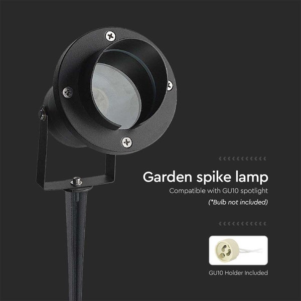 GU10 Außenbeleuchtung - Gartenspikes - Armaturen - Schwarz - IP65 - Modell Nr: - VT-7704