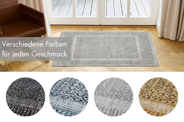 Fußmatte Barbara Becker Square 50 x 70 cm in Silber
