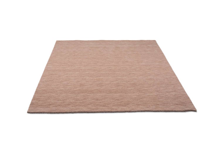 Wollteppich Luxus Designerteppich moderner uni Teppich aus reiner Schurwolle Beige 195x295 cm