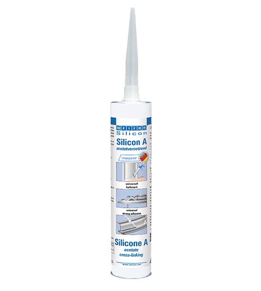 WEICON Silicon A|acetatvernetzender und fungizid eingestellter Dichtstoff|310 ml|transparent