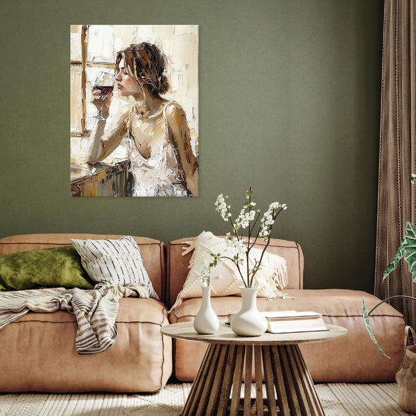 Leinwandbild Abstrakt Frau Modern Bilder Wohnzimmer 60X40 cm