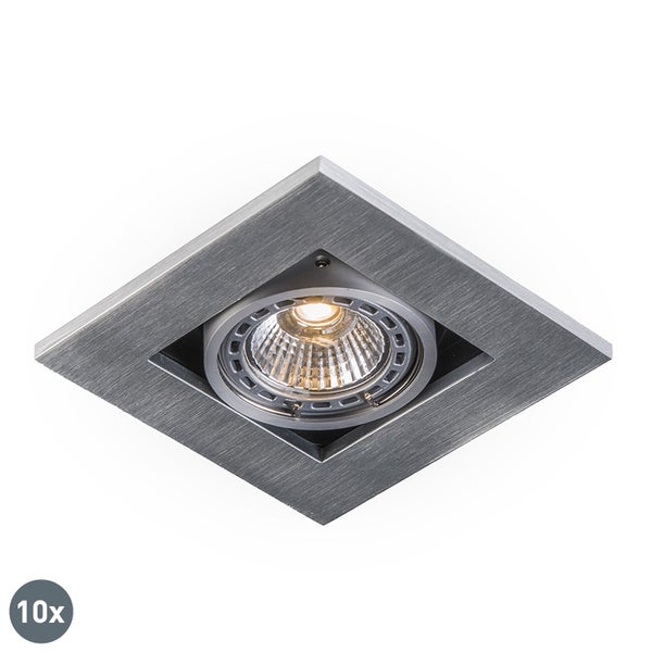 Set aus 10 Einbaustrahlern Aluminium - Qure