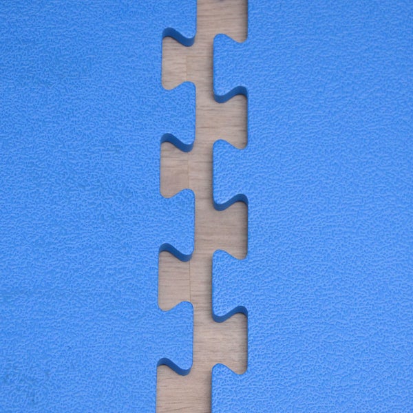 180x180 XL Trainingsmatte mit Rand - 4er Set 90x90 Bodenmatte Blau