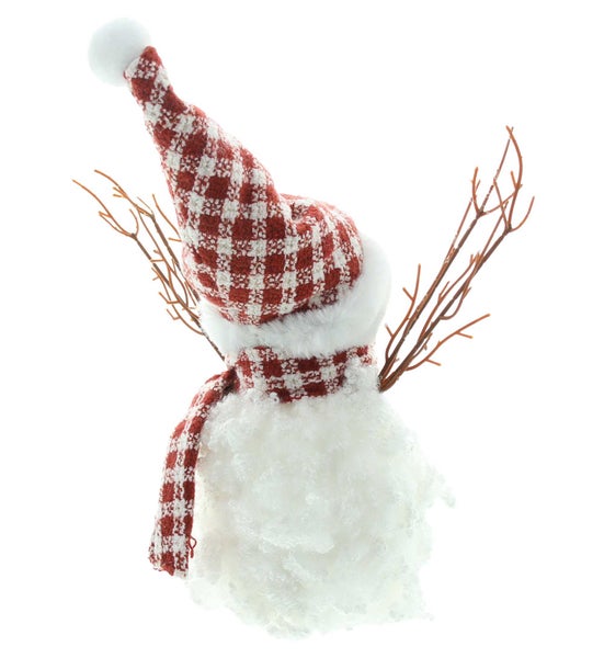 FRANK FLECHTWAREN | Schneemann Zipfelmütze, TEXTIL, KUNSTSTOFF, 25 x 15 x 33 cm