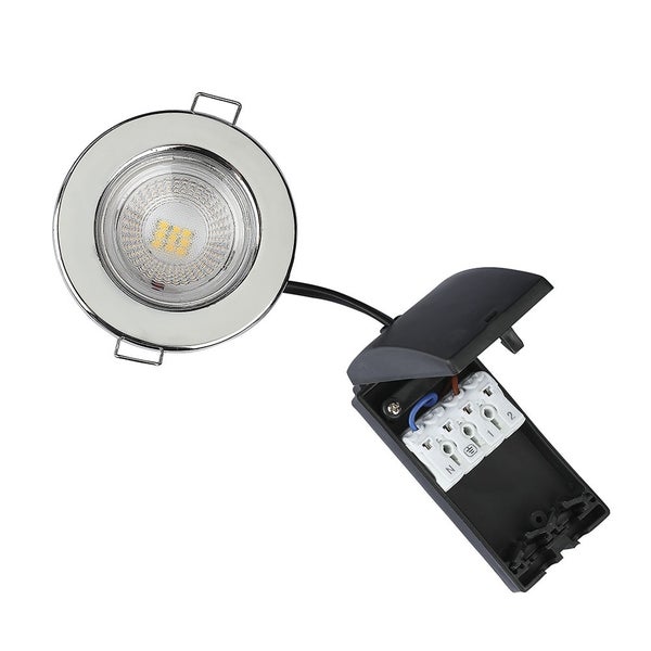 V-TAC VT-885-C - LED-Downlights - PRO Fire Rated Integrated - Samsung - IP65 - Chrom - 5 Watt -