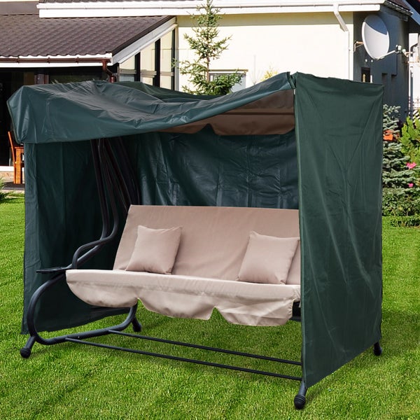 Outsunny Abdeckung für Gartenschaukel, Schutzhülle für Hollywoodschaukel, 205 x 124 x 164 cm, Oxford, Grün