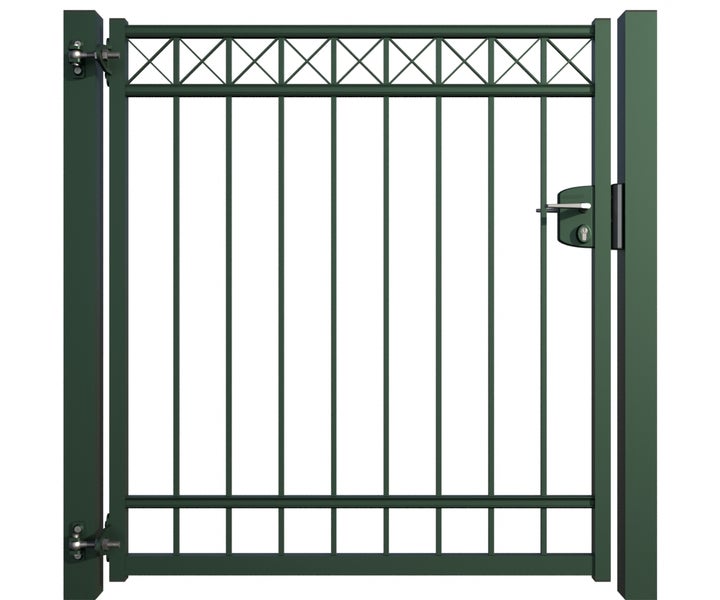 Metall Gartentor mit Querstreben und Schloss