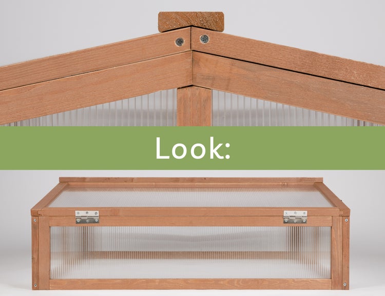 needs&wants® Frühbeet Aufsatz klein aus Holz Bausatz, Frühbeetkasten mit Abdeckung Gewächshaus mit Deckel wetterfest für Garten Balkon Outdoor, Polycarbonat, braun