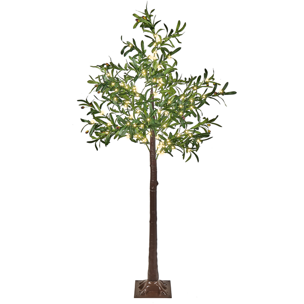 Dekorativer Olivenbaum mit Beleuchtung für den Innenbereich