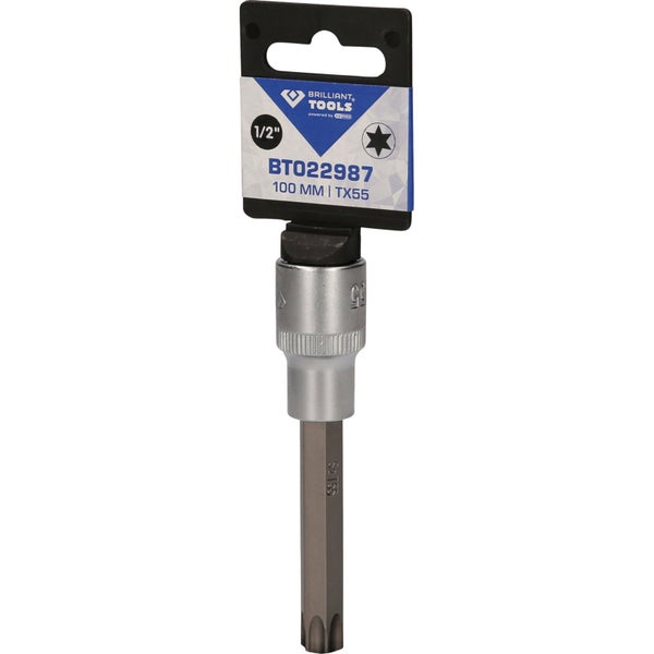 BRILLIANT TOOLS 1/2 Torx-Bit-Stecknuss 100 mm lang T55 - BT022987