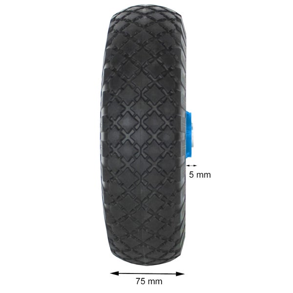 Rad für Schubkarre mit den Maßen 75 mm und 5 mm