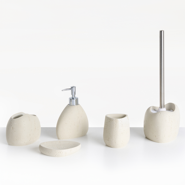 Badaccessoires Set 5-teilig COATA Hellbeige
