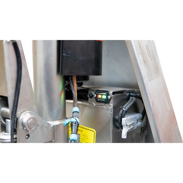 Detailansicht einer Batterieladestandsanzeige an einem Gerät