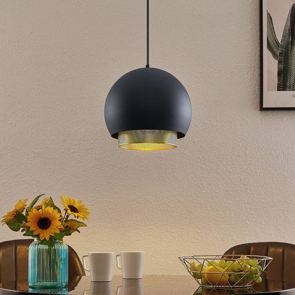 Lucande Pendelleuchte Sivaniel (Design, Modern) in Schwarz aus Metall (1 flammig E27) - Design-Hängeleuchte Esstischlampe Hängelampe Hängeleuchte Wohnzimmerleuchte