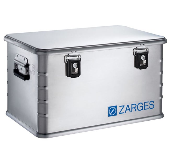 Zarges Aluminium Transportbox mit Verschlüssen und Tragegriffen zur sicheren Lagerung und Aufbewahrung von Werkzeugen und Material
